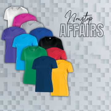 V NECK LADIES MICROFIBER