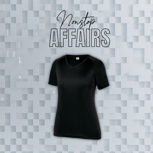 V NECK LADIES MICROFIBER