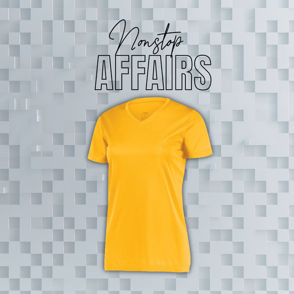 V NECK LADIES MICROFIBER