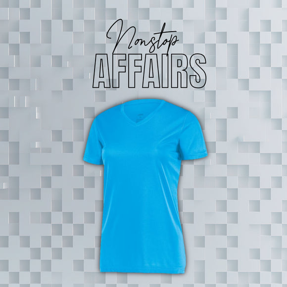 V NECK LADIES MICROFIBER